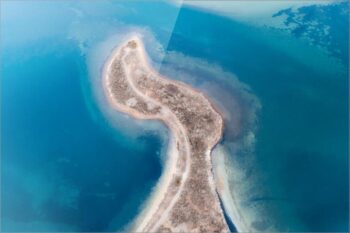 Coastal Contours – Acrylic Print Aerial Film & Fire